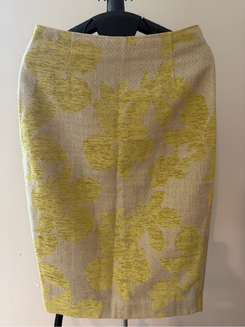 The Limited Yellow Floral Jacquard Pencil Skirt